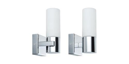 Applique murale pour salle de bain Paulmann Gemini E14 40 W chrome IP44