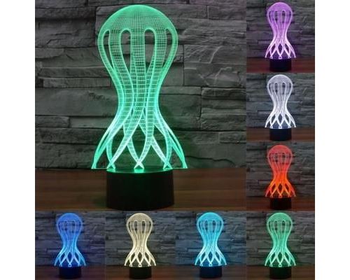 Lampe Créative 3D Pieuvre Ampoules LED 7 Couleurs Tactile USB - YONIS