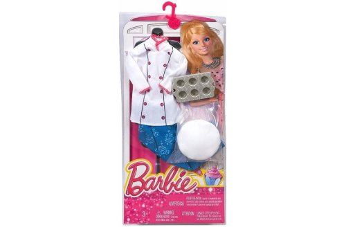 Habit barbie - poupée et mini-poupee - tenue de cuisiniere - mattel