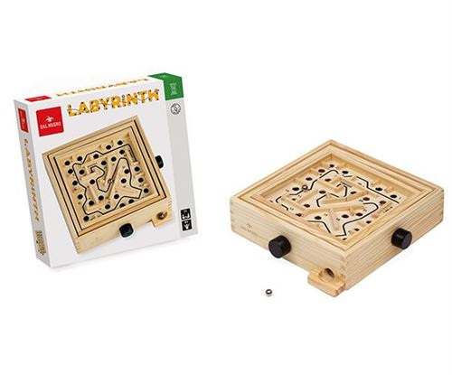 Dal Negro labyrinthe 21,5 x 21,5 x 4 cm bois brun