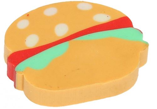 LG-Imports gomme Hamburger junior 3 cm caoutchouc marron/rouge/vert