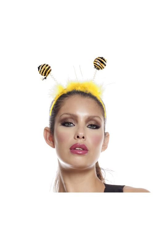 Serre-tête Antennes D'abeille - Noir / Jaune - Taille Unique