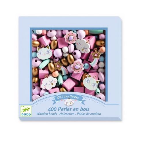Kit bijoux - Perles en bois - Arc-en-ciel - 400 pcs