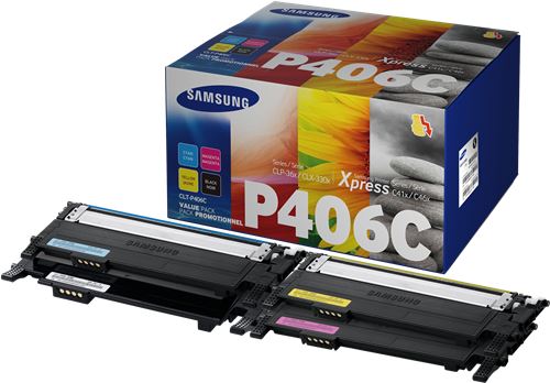 Pack de 4 cartouches d'encre Samsung CLT-P406C