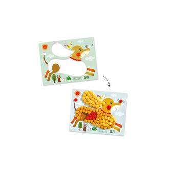 Coffret créatif Djeco Tableau de pompons Des chiens à caresser