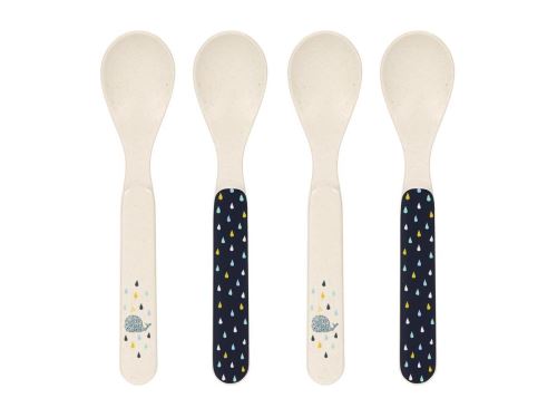 Lassig - Lot 4 cuillères bambou Little Water Baleine