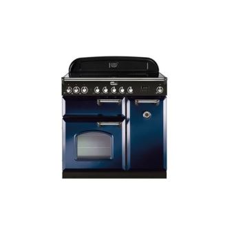 Piano de cuisson vitrocéramique falcon cdl90ecrb/c-eu bleu roi chrome