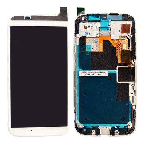 Ecran tactile + LCD blanc avec châssis de remplacement pour Motorola Moto X (XT1052 / XT1053 / XT1056 / XT1058 / XT1060)