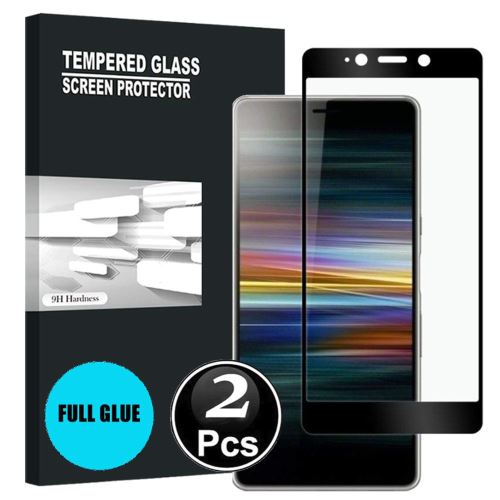Sony Xperia L3 Vitre protection d'ecran en verre trempé incassable protection integrale Full 3D Tempered Glass FULL GLUE - [X2-Noir]