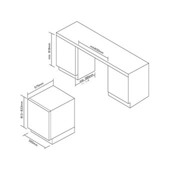 Rosières RWCB60N - Cave à vin - encastré - intégrable - niche - largeur : 60 cm - profondeur : 58.5 cm - hauteur : 81.8 cm - 134 litres - classe G