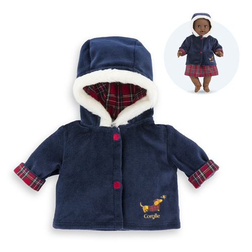 Manteau Corolle en Fêtes pour poupon 36 cm