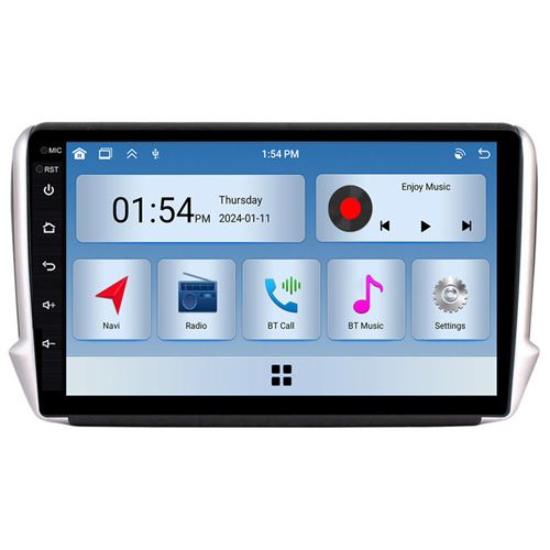 Radio GPS Voiture RoverOne® Écran Tactile CarPlay 2 Din pour Peugeot 2008 208 1 2012-2020 6Go RAM 128Go ROM