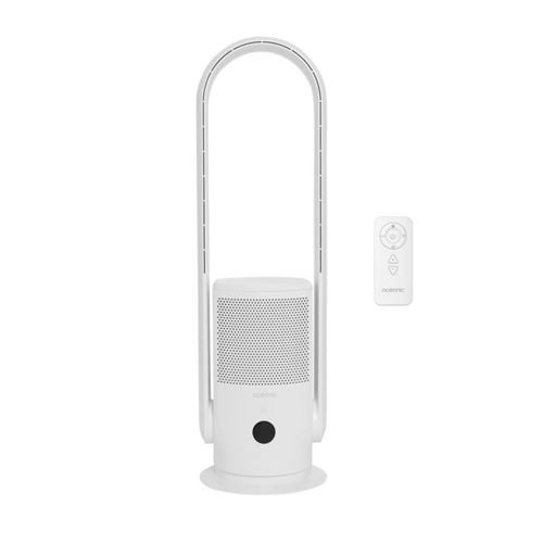 Oceanic Ventilateur Purificateur D'Air Avec Filtre - Sans Pale - Oscillation - 35W - H.80 Cm - Minuterie 8H - Télécommande