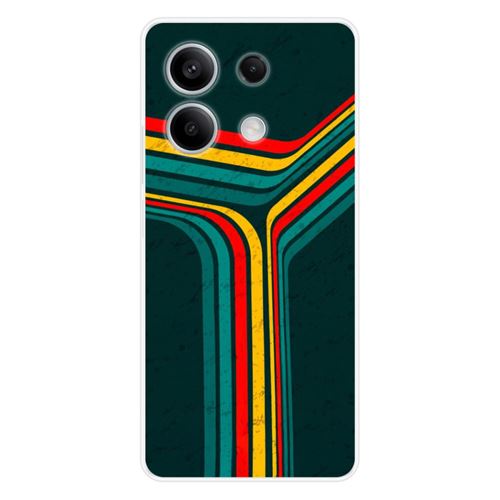 Coque en silicone imprimée compatible Xiaomi Redmi Note 13 5G Retro lines
