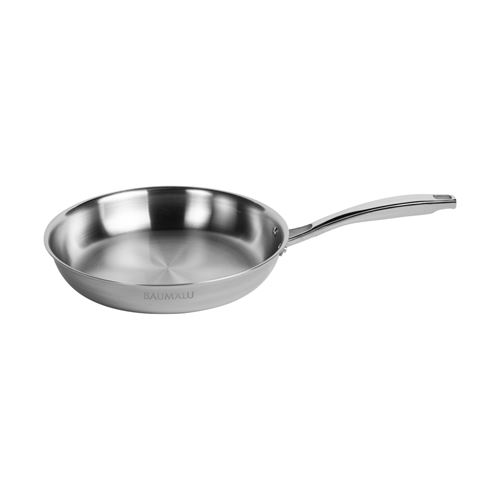 Non Communiqué Argent Poêle Tripli 28 Cm - Baumalu - / Métallique - Acier Inoxydable (Inox)