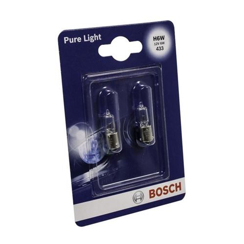 BOSCH Ampoule Pure Light 2 H6W 12V 6W - Équipements électriques