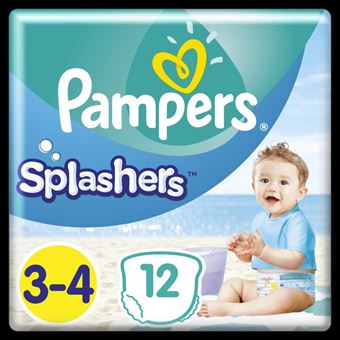 Pampers Splashers Taille 3-4, 6-11 kg, 12 Couches-Culottes De Bain - 1