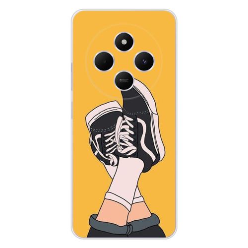 Coque en silicone imprimée compatible Xiaomi Redmi 14C 4G Sneakers