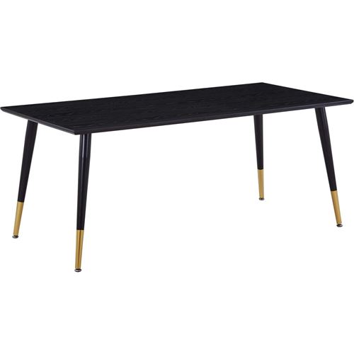 Non Communiqué Gris Table De Repas En Mdf Et Acier Dipp 180 X 90 Cm Noir Et Cuivre