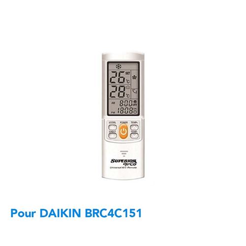 Superior Electronics - Télécommande de remplacement pour climatiseur Daikin BRC4C151 - Image 2