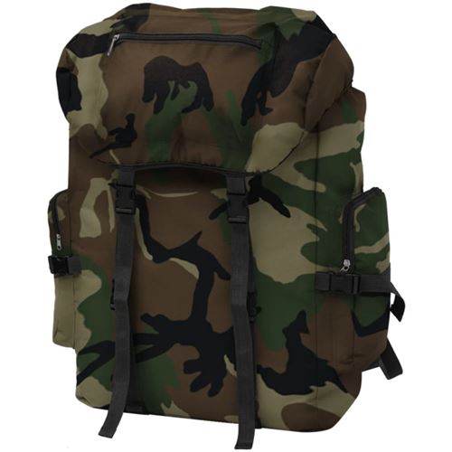 Sac &agrave; dos en style d'arm&eacute;e 65 L Camouflage