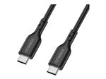 OtterBox - Câble USB - 24 pin USB-C (M) pour 24 pin USB-C (M) - USB 2.0 - 3 A - 1 m - noir
