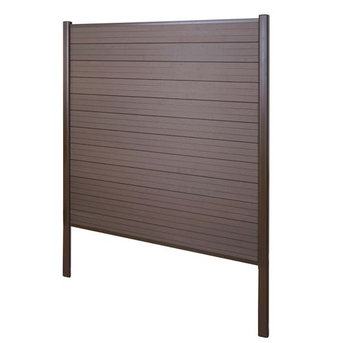 Brise-vue en WPC Sarthe, clôture brise-vent élément de base, 190cm marron -  Accessoires mobilier de jardin - Achat & prix