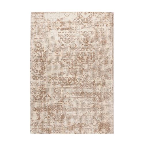 Tapis Tissé à Poils Courts "Puerto" Beige & Crème 120 x 170 cm