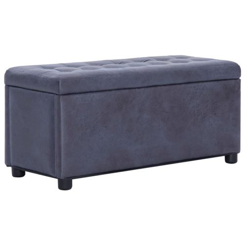 Vidaxl Gris Pouf De Rangement - Image 3