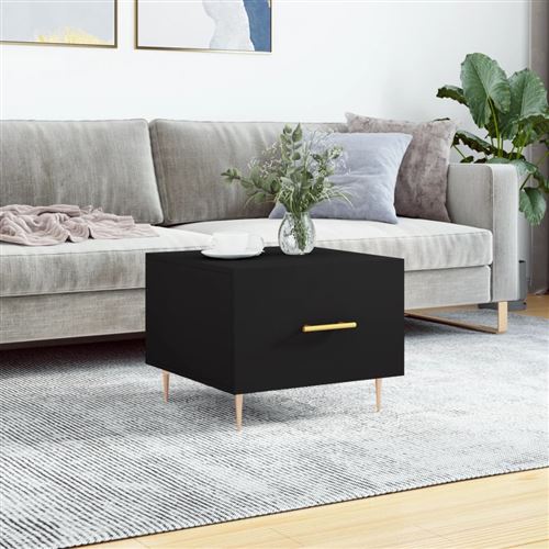 vidaXL - Table basse - 50x50x40 cm - Noir - Image 3