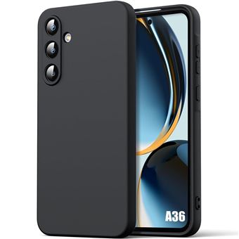 Coque Silicone pour Samsung Galaxy A36 5G, Protection Ultra Slim Anti-Rayures Noir - BOOLING - 1