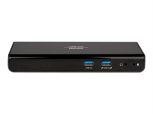 Hamlet HDOCKS300 Dual Display DVI+HDMI - 6 Port USB Hub - LAN - AUDIO - Station d'accueil - USB - DVI, HDMI - GigE