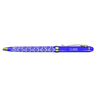 Stylo fin en métal laqué violet - Claire - 1