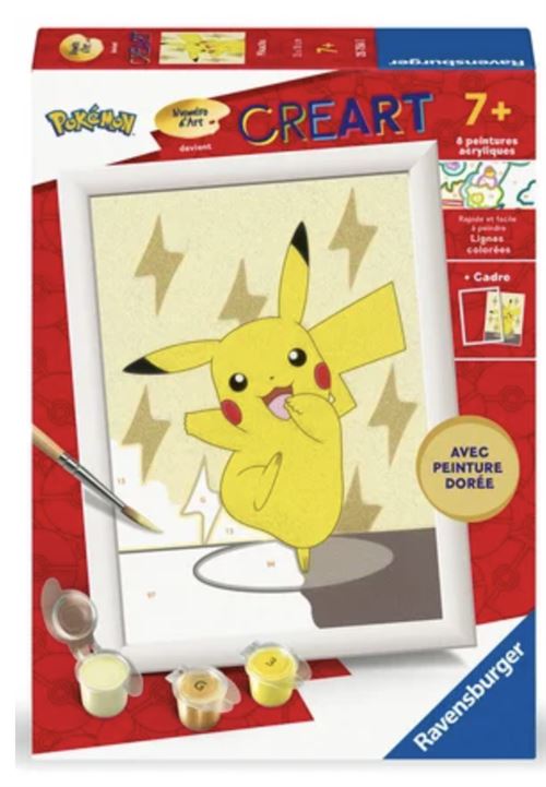 Non Communiqué Jaune Peinture Par Numeros - Pokemon - Creart - Ravensburger