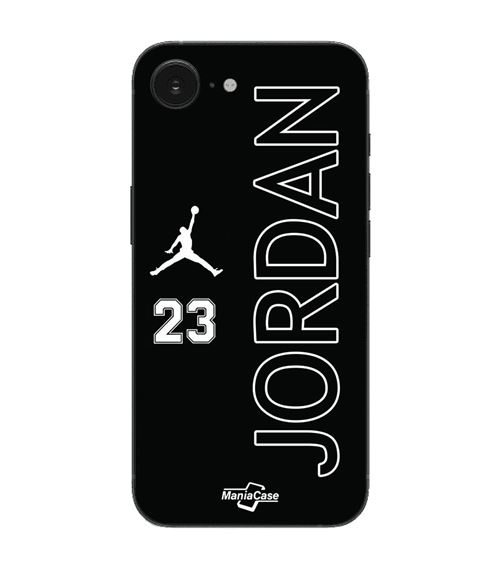 Funda Maniacase Para Iphone 16E jordan 23 Logo negro