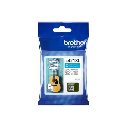 Cartouche d encre Brother LC421XLC Cyan pour DCP-J1140DW DCP-J1800DW MFC-J1010DW MFC-J1012DW