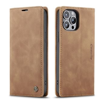 Housse de protection rabat magnétique avec fente carte pour iPhone6P/7P/8Plus - Marron - 1