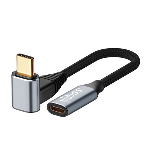 Autre accessoire gaming Pour Steam Deck Gen 100 W USB-C/Type-C femelle câble d'extension incurvé stéréo 1m