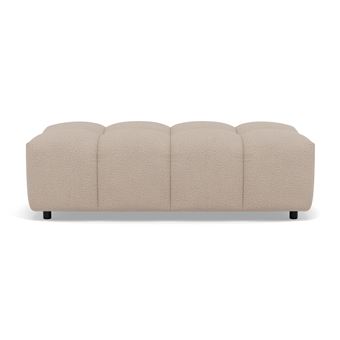 Adelaide - pouf en tissu texturé - Beige - 1