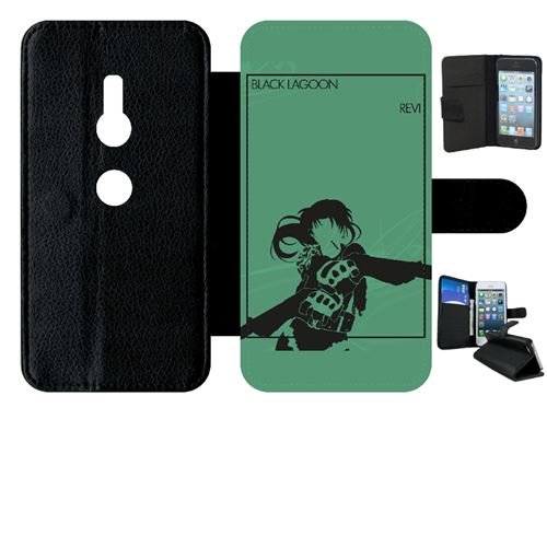 Etui My-Kase pour Xperia XZ2 - black lagoon revi - Simili-cuir Noir