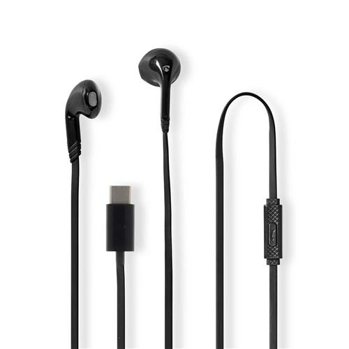 Nedis Noir Écouteurs Filaires Usb-C Avec Micro Et Contrôle Du Volume 1.2M - Neuf - Image 3
