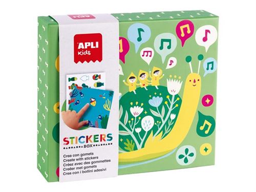 APLI kids - Jeu d'autocollants dans une boîte en carton - Lilliput - jeu éducatif