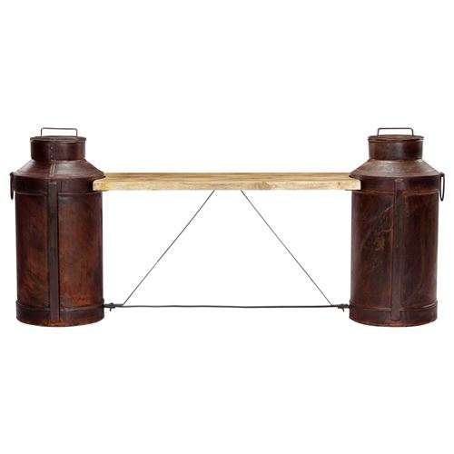 vidaXL Banc bouteille de lait 150x33x64 cm Bois de manguier solide