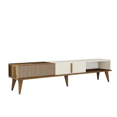 HANAH HOME Meuble Tv En Bois ""milan"" - 180 X 35 X 40 Cm - Cr&egrave;me De Noix