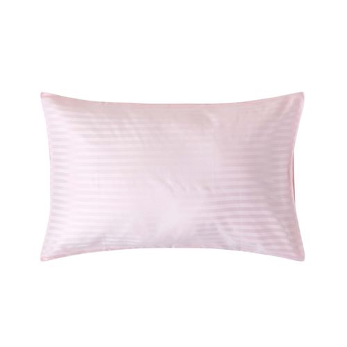 HOMESCAPES Taie d'oreiller en satin de coton Egyptien Rose 330 fils 50 x 75 cm