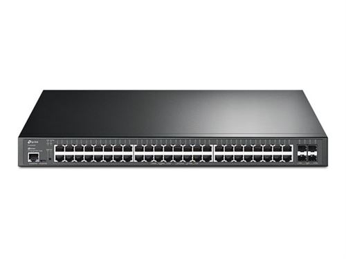 TP-Link JetStream TL-SG3452XP V1 - Commutateur - C2+ - Géré - 48 x 10/100/1000 (PoE+) + 4 x 10 Gigabit SFP+ - Montable sur rack - PoE+ (500 W)