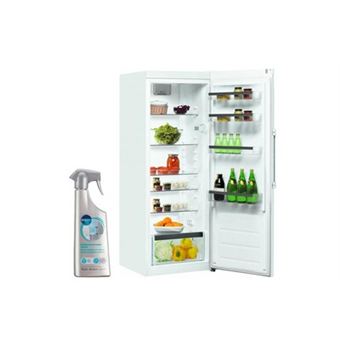 Réfrigérateur frigo simple porte blanc 321l froid brassé clayette verre - 1