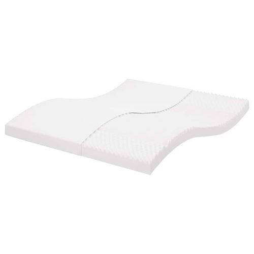 vidaXL Matelas en mousse blanc 200x220 cm 7 zones dureté 20 ILD