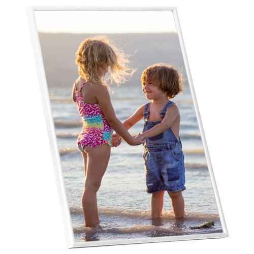 vidaXL Collage de cadres photo 5 pcs au mur table Blanc 50x70 cm MDF