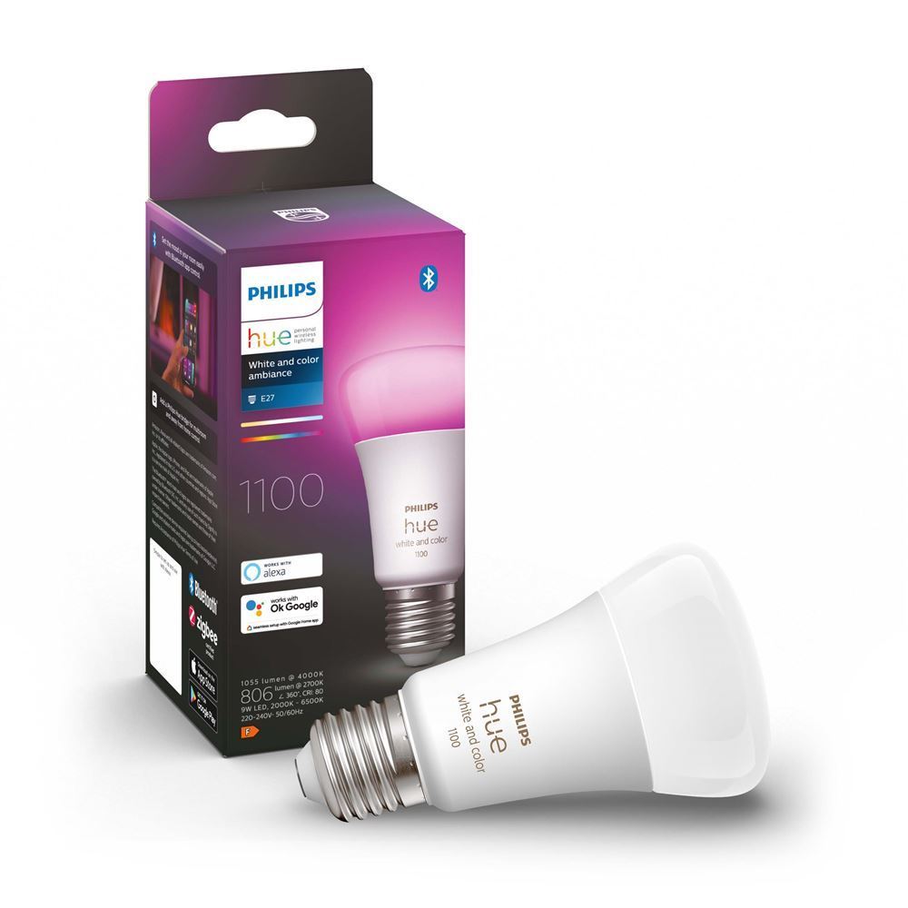 Philips Hue White, ampoule LED connectée E27, Equivalent 75W